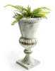 Decorative Antiqued Galvanised Urn - Two Size Options