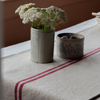 Rustic Stripe Grainsack Table Runner - Navy, Red, Grey or Natural