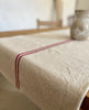 Rustic Stripe Grainsack Table Runner - Navy, Red, Grey or Natural