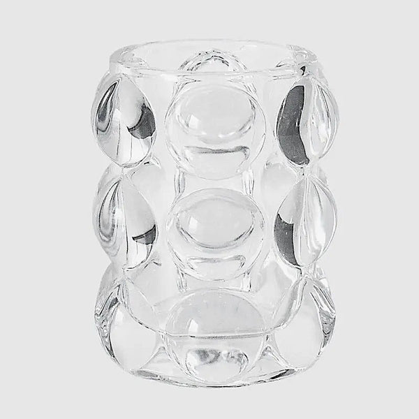 Bobble Glass Tealight Holder - H 10cm