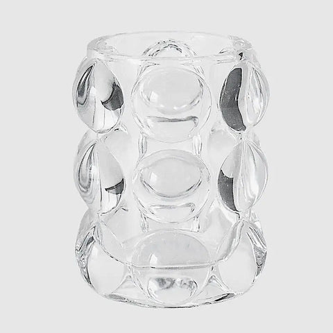Bobble Glass Tealight Holder - H 10cm