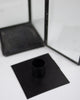 Duo Lantern - Pillar or Dinner Candle - Black - Two Size Options