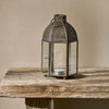 Small Perforated Antique Finish Tealight Lantern