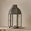 Small Perforated Antique Finish Tealight Lantern