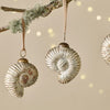 Rustic Gold Shell Baubles - Set of Four