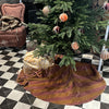 Saga Velvet Christmas Tree Skirt - Pink and Camel Stripe Olsson & Jensen, Sweden