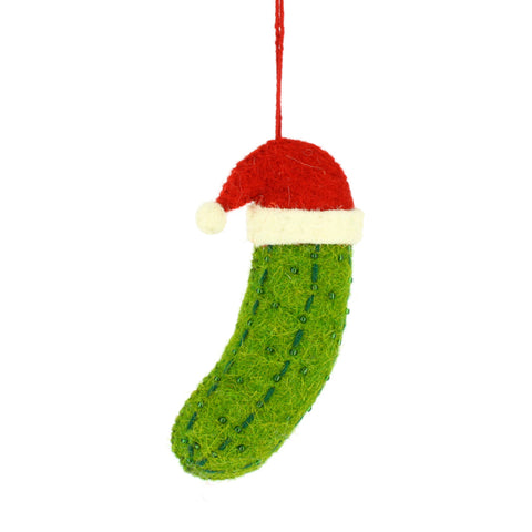 Santa Pickle Felt Hanging Decoration