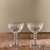 Grooved and Ribbed Borosilicate Champagne Glass
