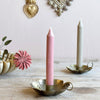 Scalloped Antique Gold Chamberstick Candle Holder