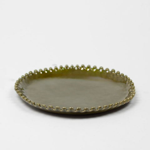 Scalloped Edge Dinnerware - Green - Dinner Plate - Set of Four