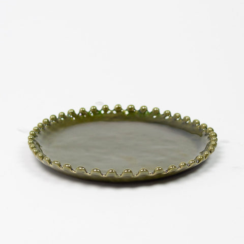 Scalloped Edge Dinnerware - Green - Side Plate - Set of Four