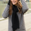 Noble Wilde Possum Merino Wool Plain Scarf Black