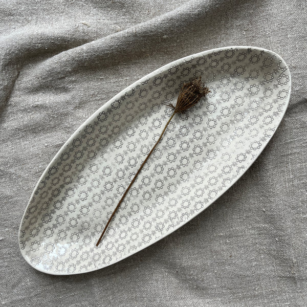 Wonki Ware Bamboo Platter - Medium - Warm Grey Lace