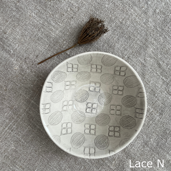 Wonki Ware Pudding Bowl - Warm Grey Lace or Wash