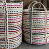 Slouchy Basket - Multi - Large - Braided Rug Company
