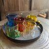 Little Coloured Glass Coffee Cups - Set of Six Assorted