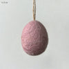 Plain Felt Egg - Small - Cream, Yellow, Green or Pink