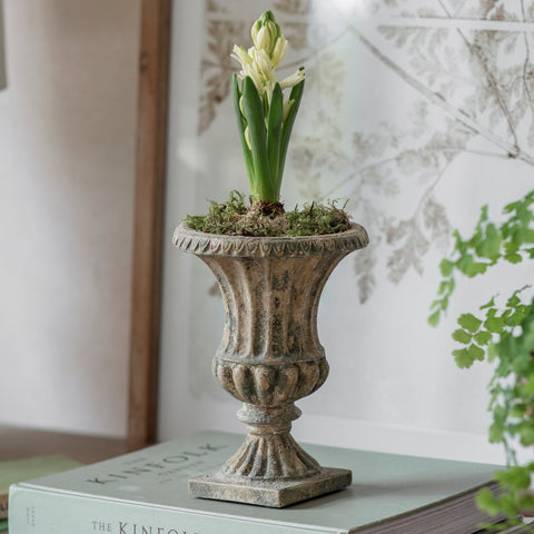 Small Aged Stone Effect Urn Planter