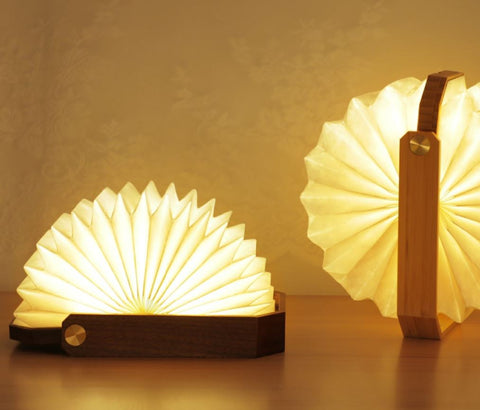 Smart Origami Lamp - Walnut
