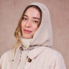 Sophie Knitted Hood - Chalk White