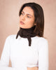 Sophie Knitted Scarf Tie - Chocolate Brown
