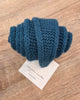 Sophie Knitted Scarf Tie - Teal Blue