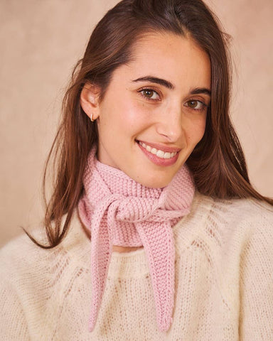 Sophie Knitted Scarf Tie Light Pink