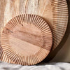 Etched Edge Round Mango Wood Chopping Board