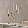 Statement Five Arm Antique Brass Candelabra