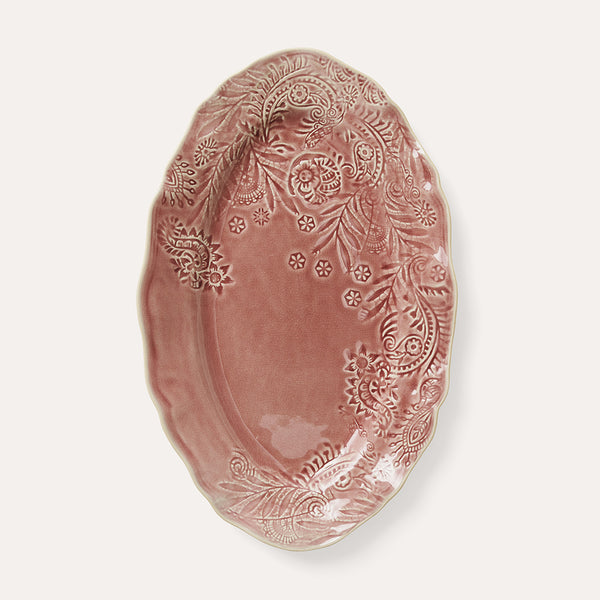 Sthal Ceramics - Small Oval Serving Platter - Old Rose