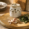 Stoneware Garlic Store Jar
