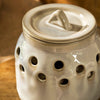 Stoneware Garlic Store Jar