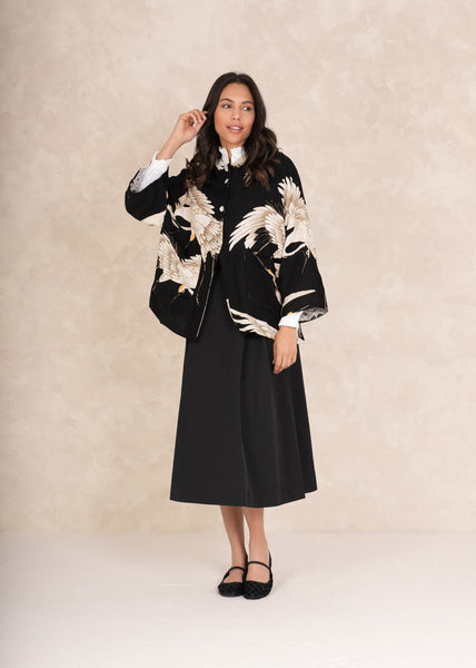 Stork Black Linen Jacket - One Hundred Stars