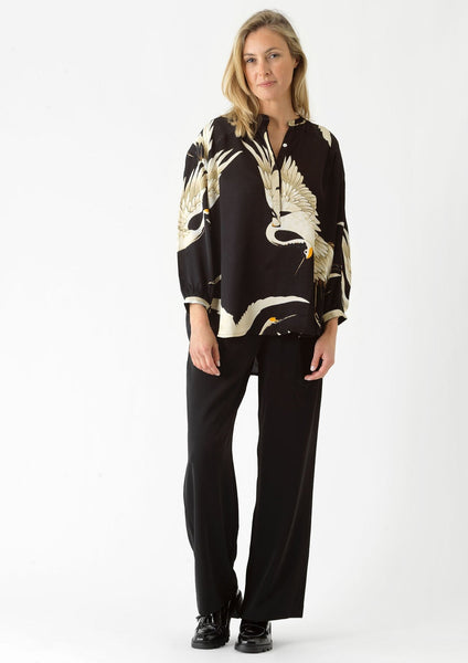 Stork Black Darcy Shirt - One Hundred Stars