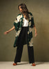 Stork Forest Green Midi Kimono - One Hundred Stars