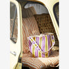 Stripe Cotton Mattress Cushion - Terracotta
