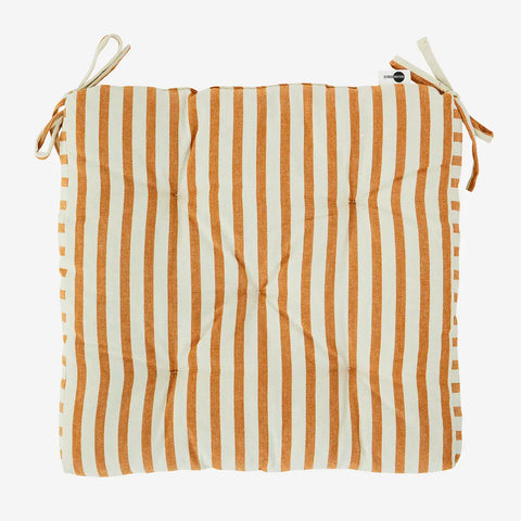 Stripe Seat Pad - Terracotta