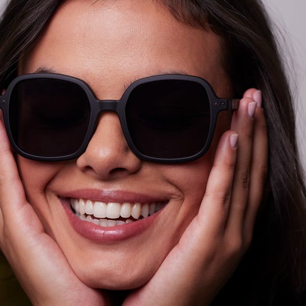 Izipizi Sunglasses - Style Office (oversized, square) - Black