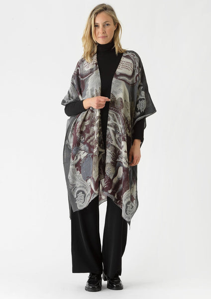 Sunburst Grey Wool Throwover - One Hundred Stars