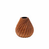 Swirl Teak Wood Candle Holder