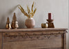 Wooden Beaded Garland - Brass and Ruby Red