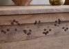 Wooden Beaded Garland - Brass and Ruby Red