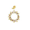 Shell and Red Bead Napkin Ring - Single