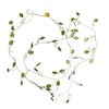 Green Glass Leaves and Clear Glass Berries Garland