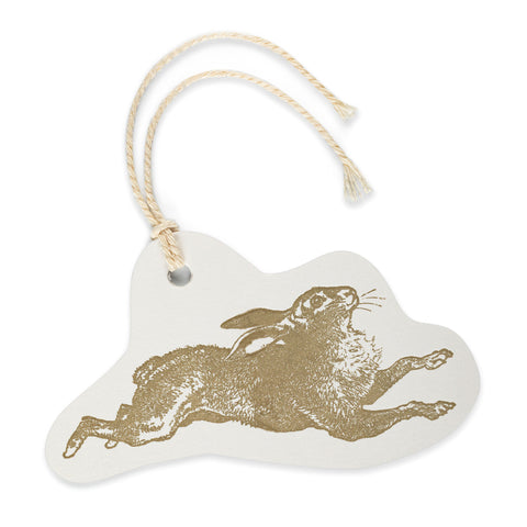 Hare Gift Tag - Letterpress Printed - Pack of Three
