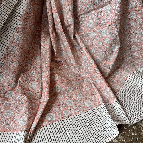 Hand Block Printed Cotton Tablecloth - Florian Rosa - Olsson &amp; Jensen