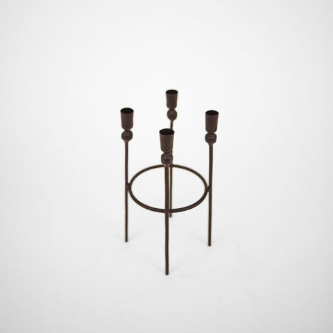 Talia - Tall Circular Iron Candle Holder for Four Candles