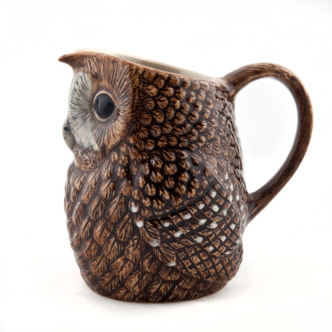 Tawny Owl Jug by Quail Ceramics - 8.5cm