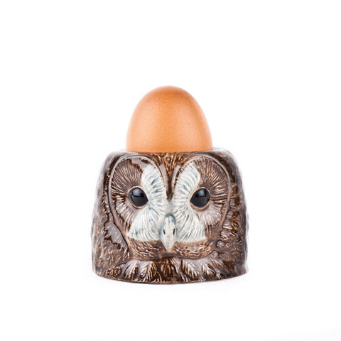 Tawny Owl Face Egg Cup by Quail Ceramics