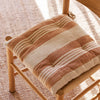 Terracotta Multi-Stripe Square Seatpad